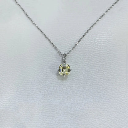 MuShan Jewelry 925 Sterling Silver Necklace Choker Chain HCD Diamonds Cocktail Party Bachelorette Gift Women Necklaces Jewelry