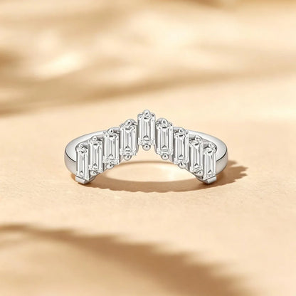 Anillo de lujo MUSHAN de plata de ley 925 para mujer, con diamante de moissanita certificado por GRA, esmeralda, color D, joyería fina