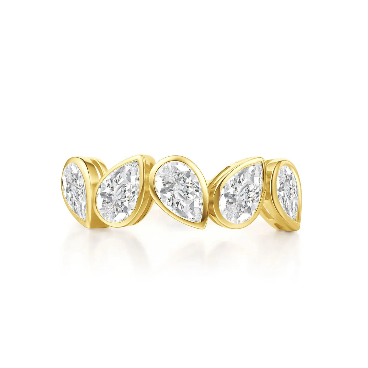 MUSHAN Luxury Custom 14K 18K Gold Rings Band Jewelry With Moissanite Diamond Lab Grown Gemstones Diamond Wedding Ring For Women