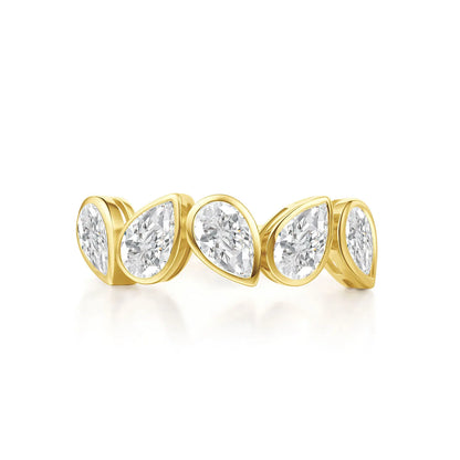 MUSHAN Luxury Custom 14K 18K Gold Rings Band Jewelry With Moissanite Diamond Lab Grown Gemstones Diamond Wedding Ring For Women