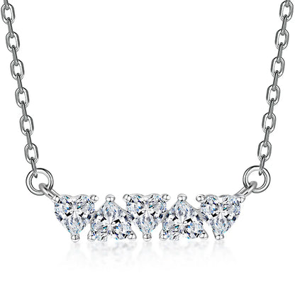 Collar tipo gargantilla de plata de ley 925 de MuShan Jewelry, cadena con diamantes HCD, regalo de aniversario, regalo del Día de la Madre, collares de joyería para mujer