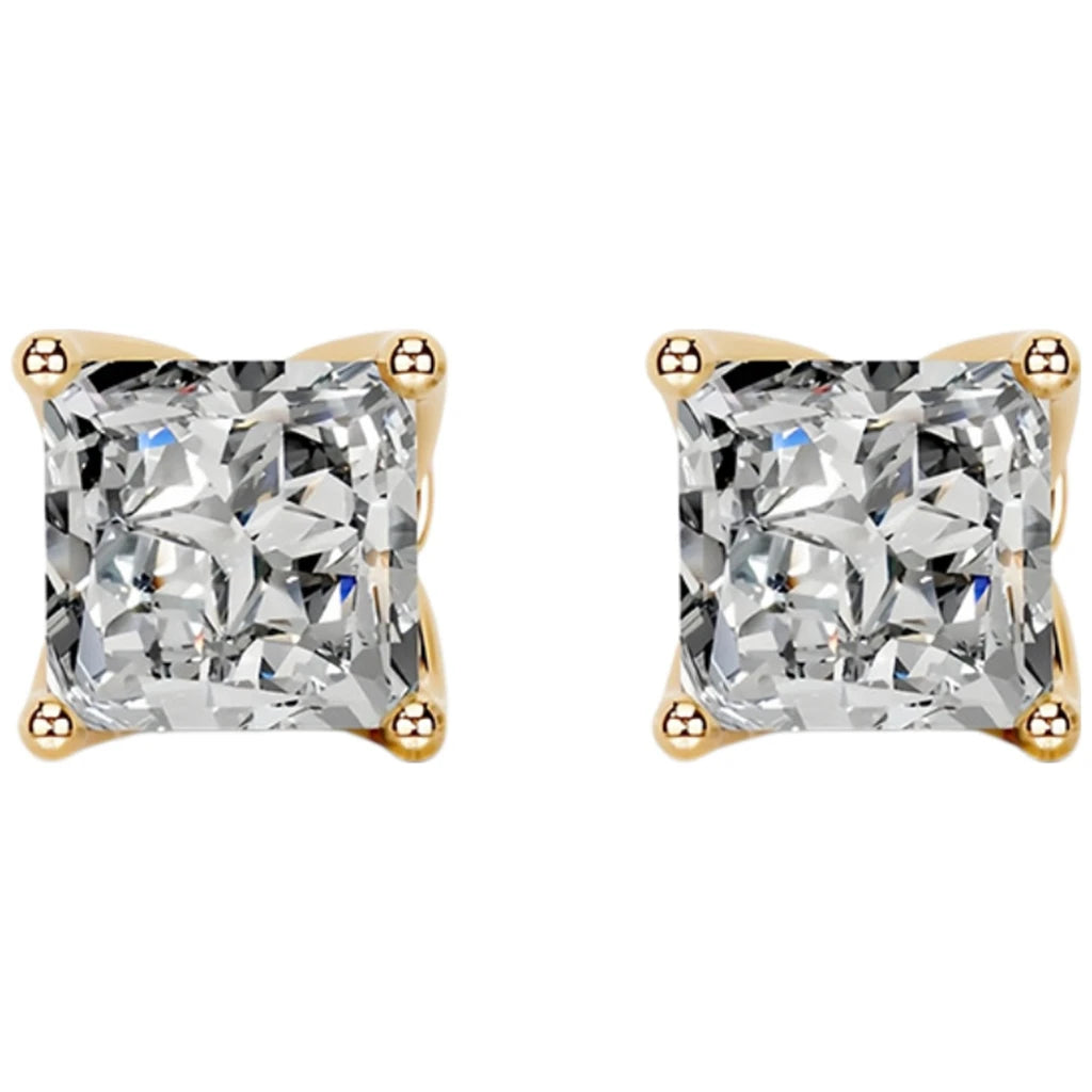 MUSHAN Custom Jewelry 18k Gold Stud Earrings 2ct Diamond 2 carats Lab Grown Diamonds Earrings Ear Pin IGI Certificated Jewelry