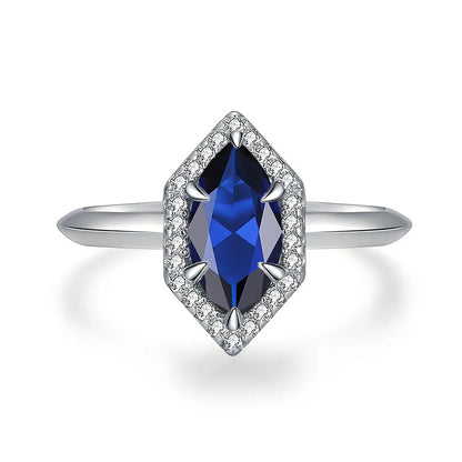 Bague en argent sterling 925 de la marque MuShan, sertie de pierres précieuses roses, bleues et vertes, plaquée rhodium, idéale pour les anniversaires, les mariages et les occasions spéciales.
