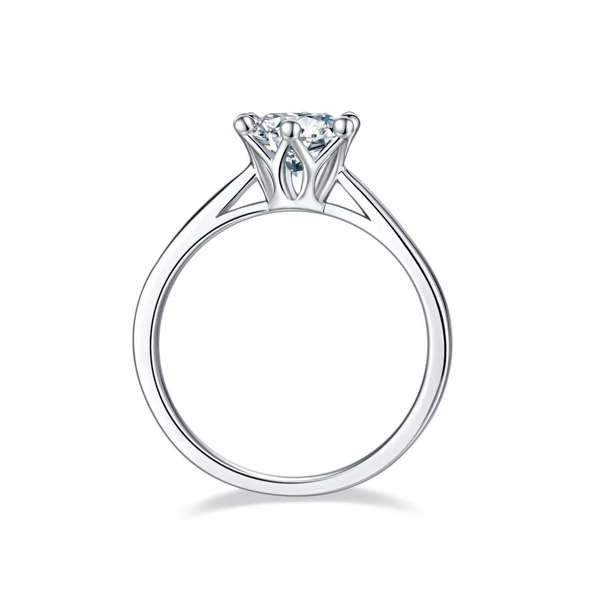 MuShan Luxury Jewelry 925 Sterling Silver Ring VVS Moissanite Date Night Ring for Her 18K Real Gold Plated MST Patent Jewellery