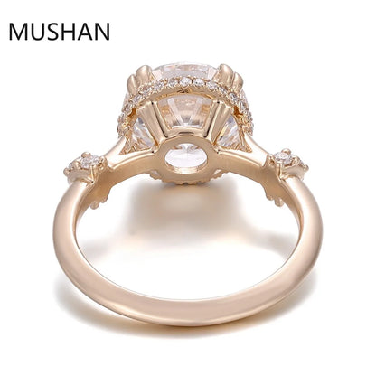 MUSHAN Luxury Custom 4ct Diamond Ring 14K 18K Gold Band Jewelry Women IGI Certificate Lab Grown Diamond Wedding Ring For Women