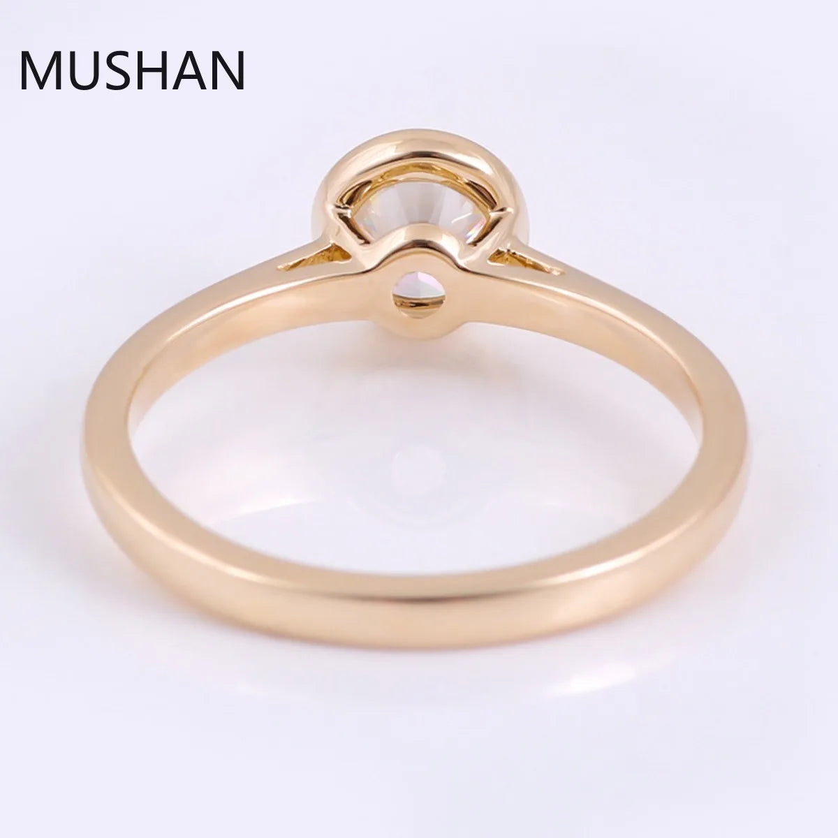 MUSHAN Luxury Custom 14K 18K Gold Rings Band Jewelry With Moissanite Diamond Lab Grown Gemstones Diamond Wedding Ring For Women
