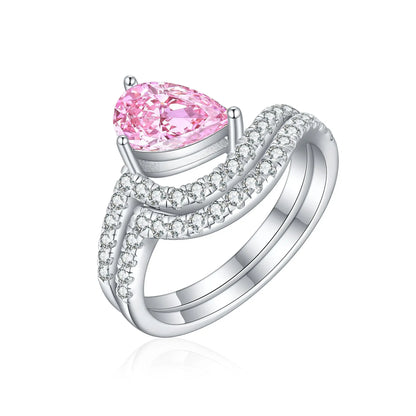 MuShan Jewelry 925 Sterling Silver Ring Wedding Band High Carbon Diamond Gift  Her Girlfriend Gift Women Rings Fine Jewelry