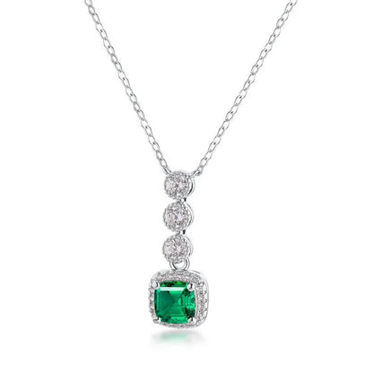 MuShan Jewelry 925 Sterling Silver Necklace Lab Grown Ruby Cushion Evening Wear for Women 18K Gold Plated Anniversary Necklace