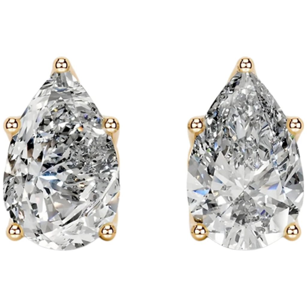 MUSHAN Custom Jewelry 18k Gold Stud Earrings 2ct Diamond 2 carats Lab Grown Diamonds Earrings Ear Pin IGI Certificated Jewelry