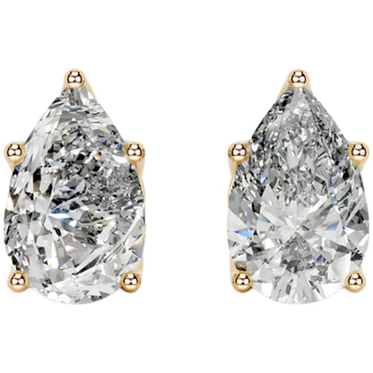 MUSHAN Custom Jewelry 18k Gold Stud Earrings 2ct Diamond 2 carats Lab Grown Diamonds Earrings Ear Pin IGI Certificated Jewelry