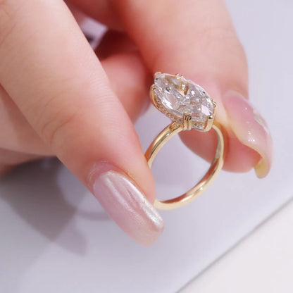 MUSHAN Luxury Custom 14K 18K Gold Rings Band Jewelry With Moissanite Diamond Lab Grown Gemstones Diamond Wedding Ring For Women