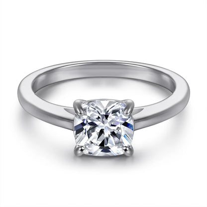MuShan Jewelry 925 Sterling Silver Rings Bands Engagement Ring 5A Cubic Zirconia Valentine Timeless Anniversary  Women Gift