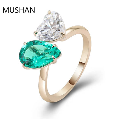 MUSHAN Luxury Custom 14K 18K Gold Rings Band Jewelry With Moissanite Diamond Lab Grown Gemstones Diamond Wedding Ring For Women