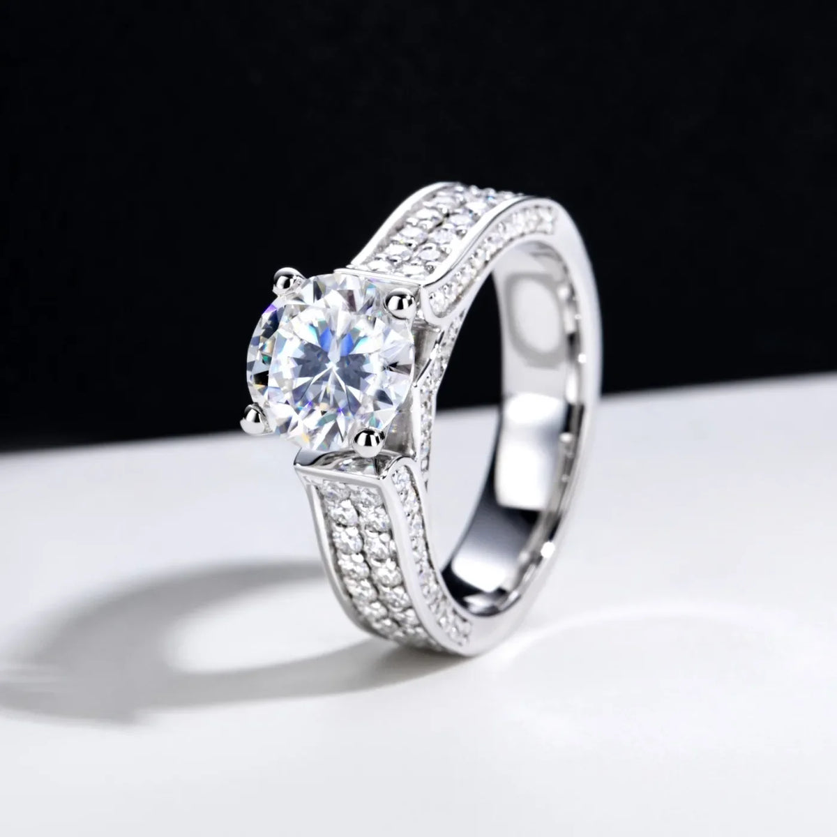 MUHAN Luxury Jewelry  925 Sterling Silver Ring Wedding Band  Women GRA Certificate Moissanite Diamond Rings D Color Fine Jewelry