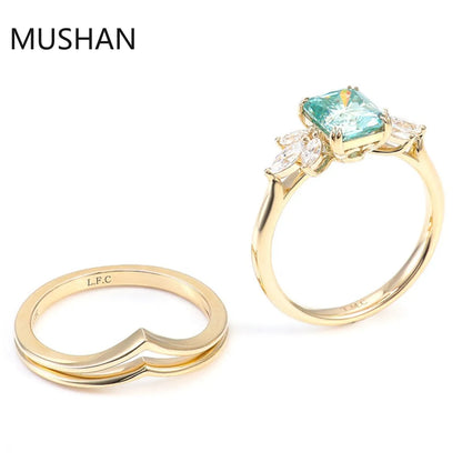 MUSHAN Luxury Custom 14K 18K Gold Rings Band Jewelry With Moissanite Diamond Lab Grown Gemstones Diamond Wedding Ring For Women