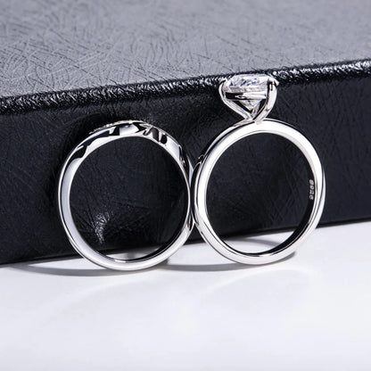 Bague MUSHAN Luxury Jewelry en argent sterling 925 pour femme, diamant moissanite taille émeraude certifié GRA, couleur D, joaillerie fine