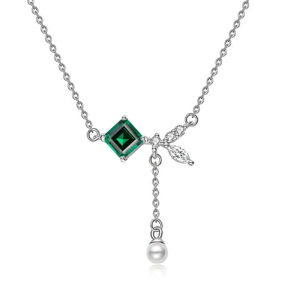 MuShan Jewelry 925 Sterling Silver Necklace Pendant Chain HCD Gemstones Vintage Style Best Friend Gift Women Necklaces Jewelry