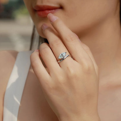 MUSHAN Luxury Jewelry 925 Sterling Silver Ring Band Women GRA Certificated Moissanite Diamond Emerald D Color Rings Fine Jewelry