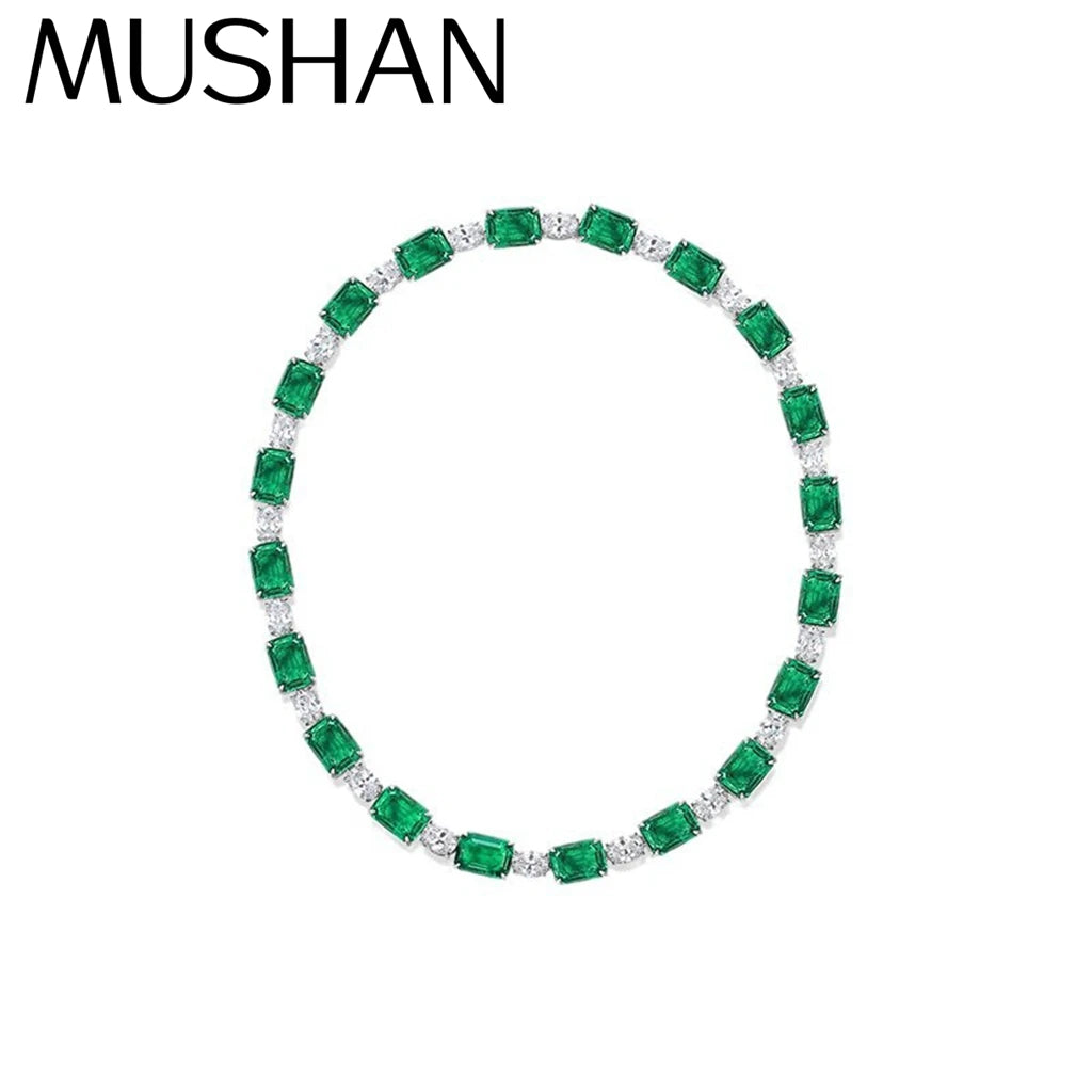 Collier pendentif MuShan Jewelry en argent sterling 925, zircon cubique 7A, bijou glamour pour femme, idéal pour un anniversaire