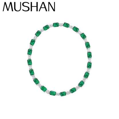 Collier pendentif MuShan Jewelry en argent sterling 925, zircon cubique 7A, bijou glamour pour femme, idéal pour un anniversaire
