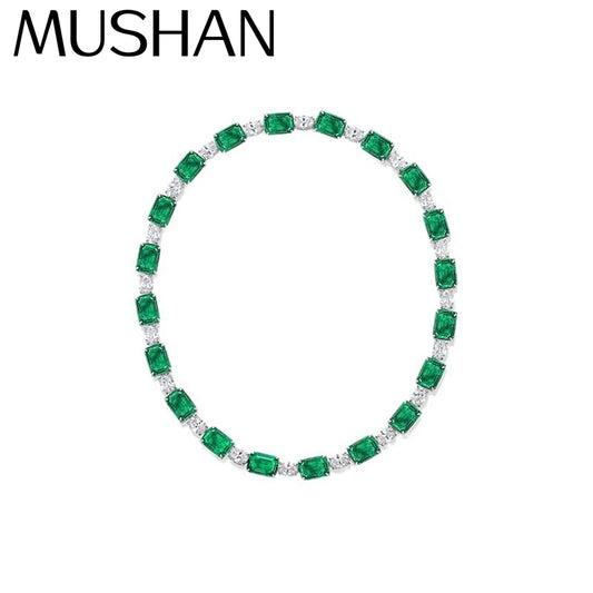 MuShan Jewelry 925 Sterling Silver Necklaces Pendants 7A Cubic Zirconia Necklaces Pendant Glamorous Anniversary Women