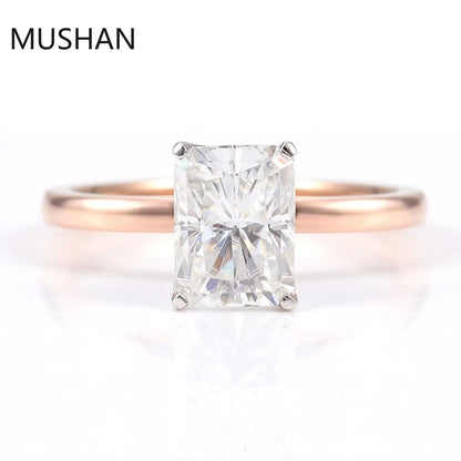 MUSHAN Luxury Custom 14K 18K Gold Rings Band Jewelry With Moissanite Diamond Lab Grown Gemstones Diamond Wedding Ring For Women