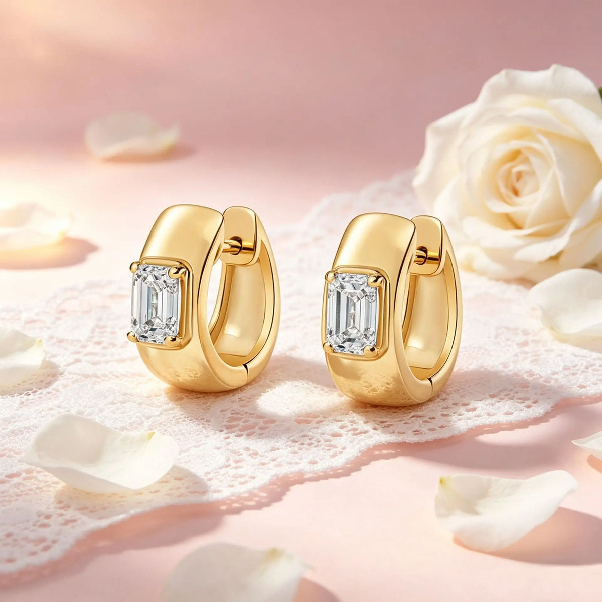 Joyas personalizadas MUSHAN Pendientes de plata de ley 925, moissanita color D VVS, pendientes finos de plata de ley 925 para mujer con diamante