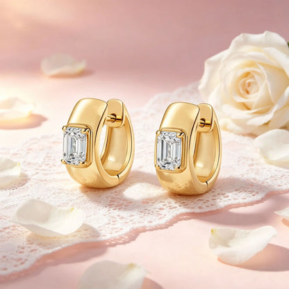 Joyas personalizadas MUSHAN Pendientes de plata de ley 925, moissanita color D VVS, pendientes finos de plata de ley 925 para mujer con diamante