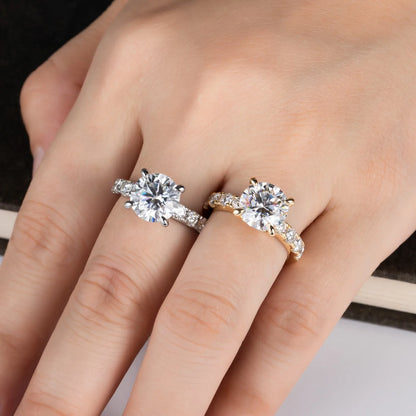 MUHAN Luxury Jewelry  925 Sterling Silver Ring Wedding Band  Women GRA Certificate Moissanite Diamond Rings D Color Fine Jewelry