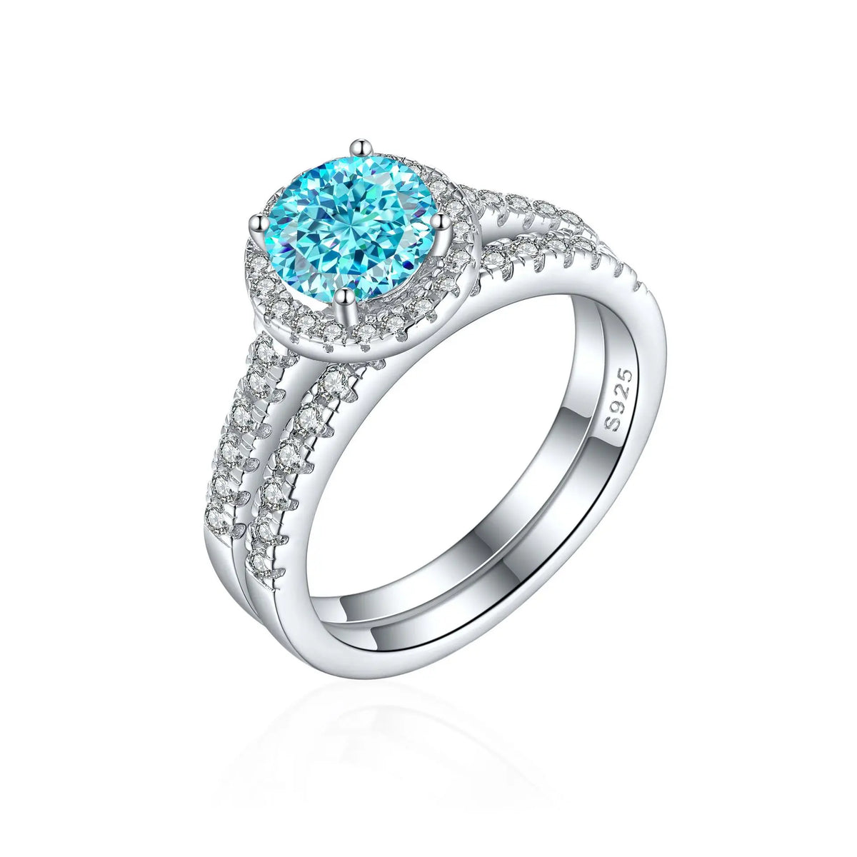 Bague de mariage MuShan Jewelry en argent sterling 925 avec diamant à haute teneur en carbone, cadeau de Noël, bijoux fins pour femmes