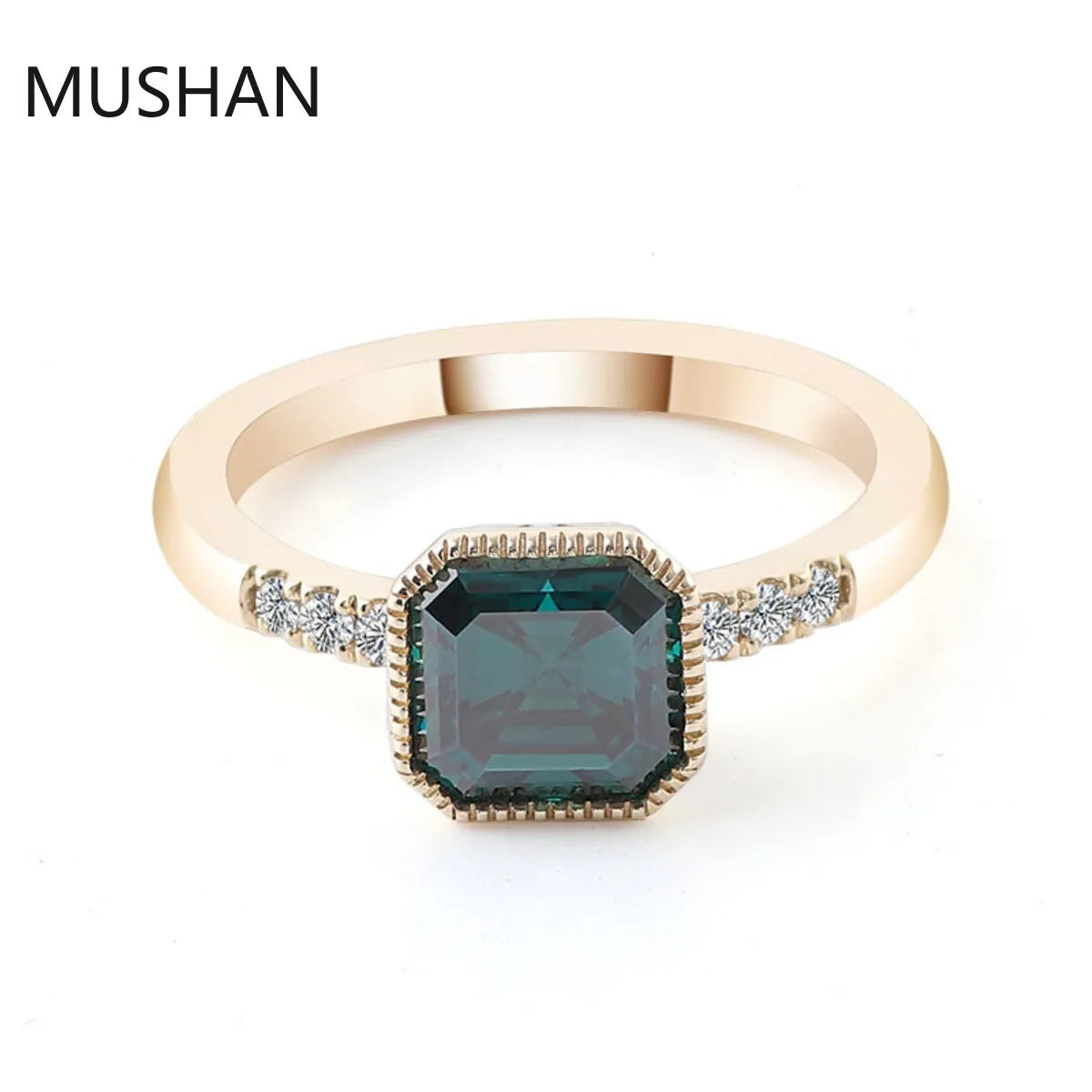 MUSHAN Luxury Custom 14K 18K Gold Rings Band Jewelry With Moissanite Diamond Lab Grown Gemstones Diamond Wedding Ring For Women