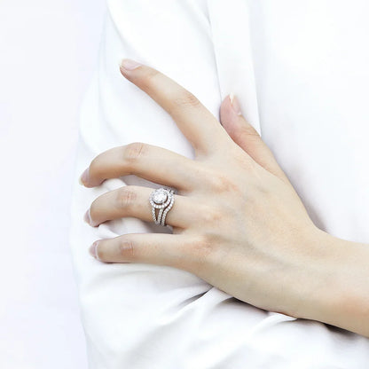 Bague MuShan en argent sterling 925, zircon de qualité 5A, taille marquise, bijou de mariage pour mariée, plaqué or véritable, bague de joaillerie fine