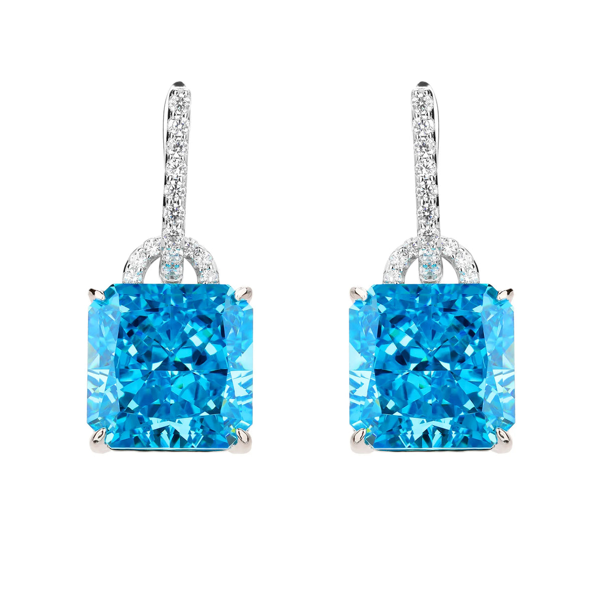 MuShan Jewelry 925 Sterling Silver Earring Designer High Carbon Diamond 5A CZ Gemstones 925 Sterling Silver Earrings Accessories