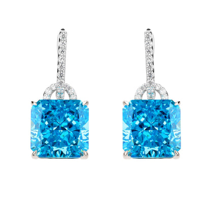 MuShan Jewelry 925 Sterling Silver Earring Designer High Carbon Diamond 5A CZ Gemstones 925 Sterling Silver Earrings Accessories