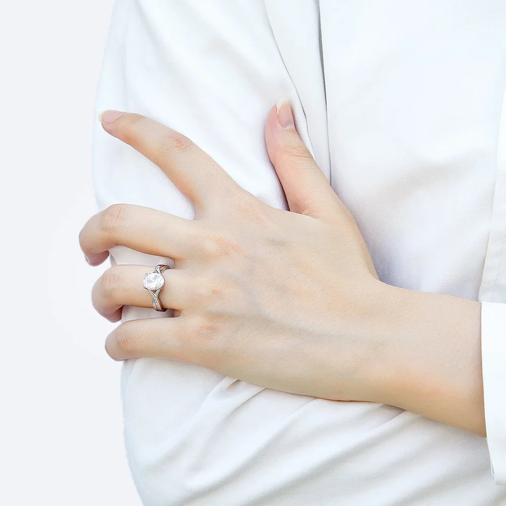 Bague de mariage MuShan Jewelry en argent sterling 925 avec diamant à haute teneur en carbone, cadeau pour enterrement de vie de jeune fille, cadeau pour maman, bagues pour femme, bijou raffiné