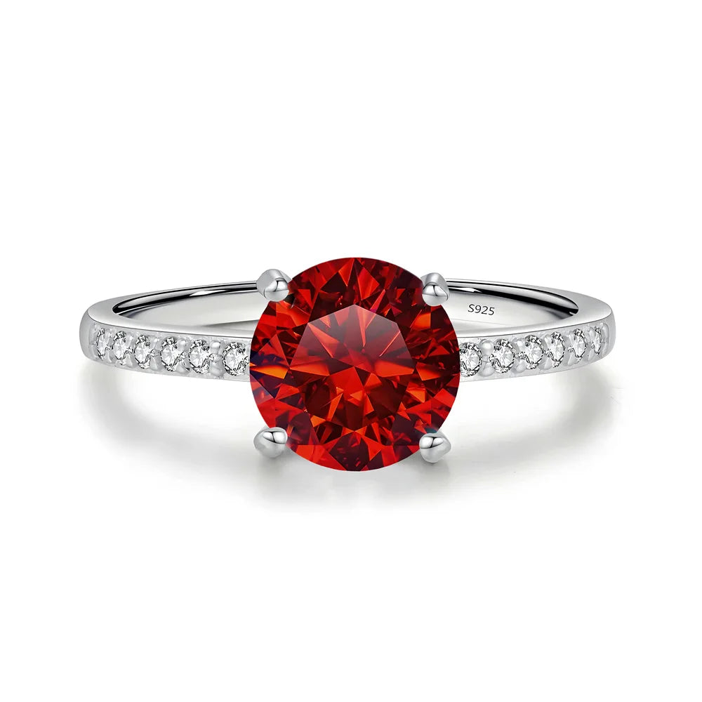 MuShan Jewelry 925 Sterling Silver Ring Wedding Band High Carbon Diamond Vintage Style Modern Style Women Rings Fine Jewelry