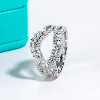 MUHAN Luxury Jewelry  925 Sterling Silver Ring Wedding Band  Women GRA Certificate Moissanite Diamond Rings D Color Fine Jewelry
