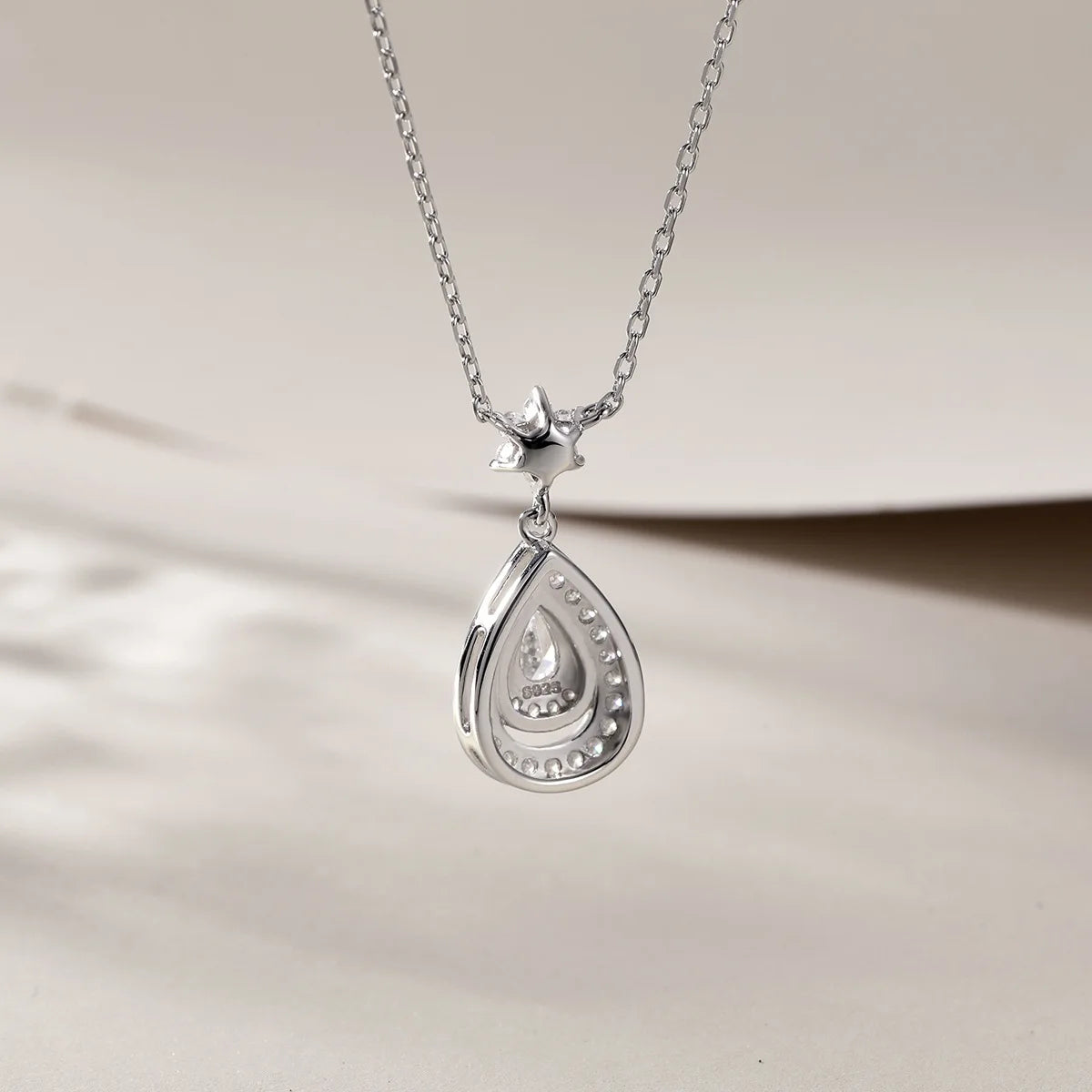 MuShan Jewelry 925 Sterling Silver Necklace Pendant Chain HCD Gemstones Romantic Style Timeless Style Women Necklaces Jewelry