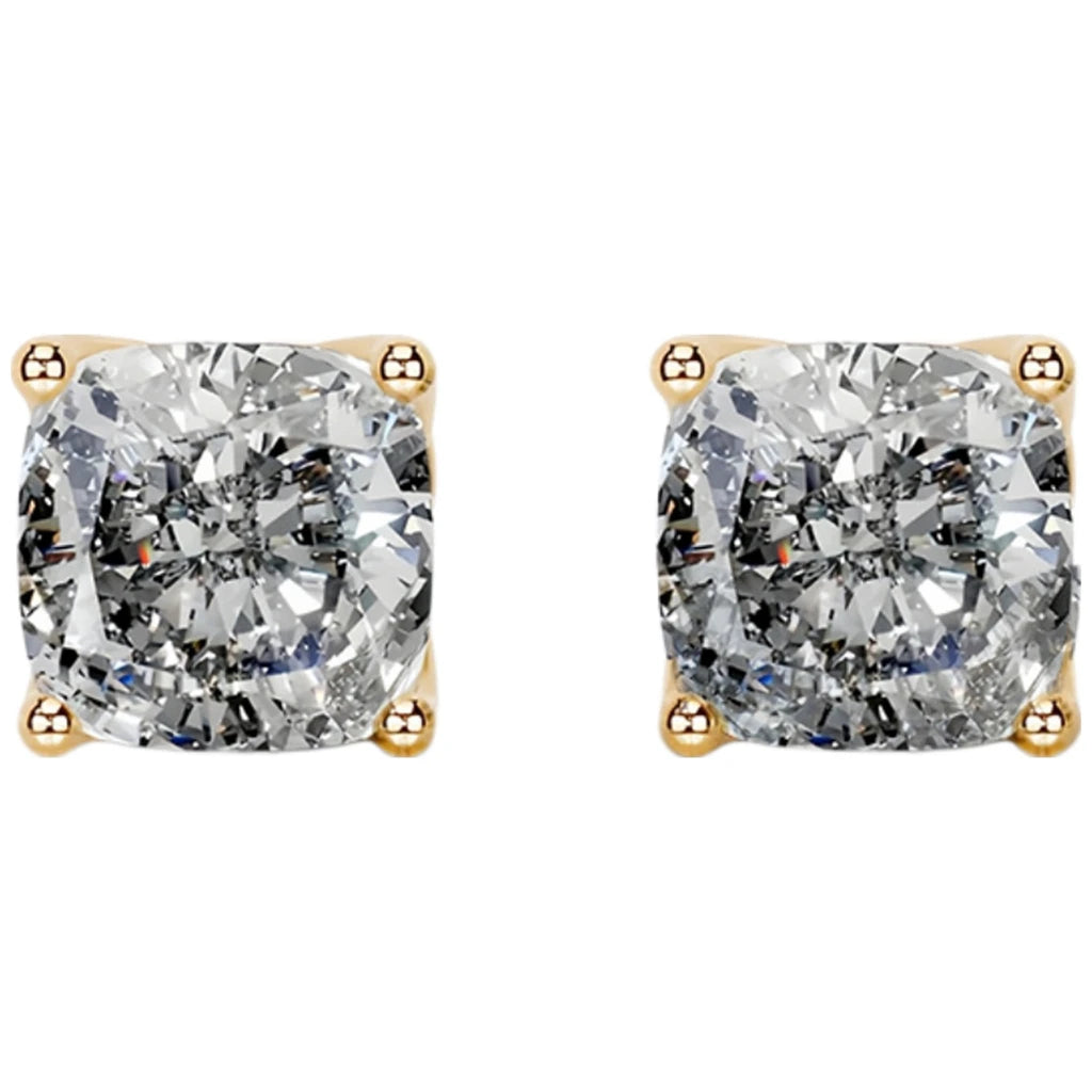 MUSHAN Custom Jewelry 18k Gold Stud Earrings 2ct Diamond 2 carats Lab Grown Diamonds Earrings Ear Pin IGI Certificated Jewelry