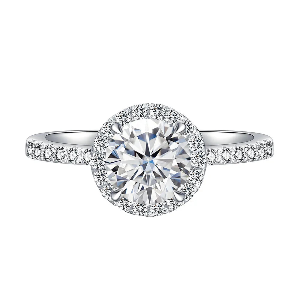 MuShan Jewelry 925 Sterling Silver Ring Wedding Band High Carbon Diamond Birthday Gift Trendy Style Women Rings Fine Jewelry