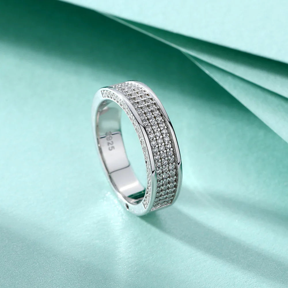 Anillo de joyería de lujo MuShan de plata de ley 925 con circonita esmeralda 7A, para uso diario, para novia, joyería fina chapada en oro de 18 quilates