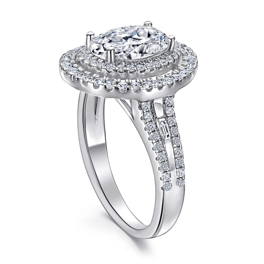 Bague MuShan en argent sterling 925 avec zircon 5A, modèle Radiant Daytime pour petite amie, bijoux raffinés plaqués or véritable