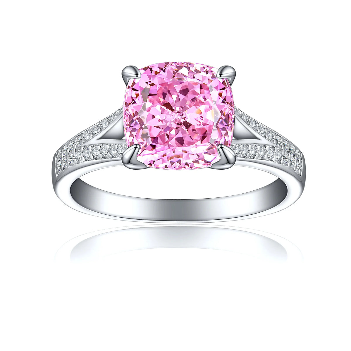 MuShan Jewelry 925 Sterling Silver Ring Wedding Band High Carbon Diamond Cocktail Party Romantic Style Women Rings Fine Jewelry
