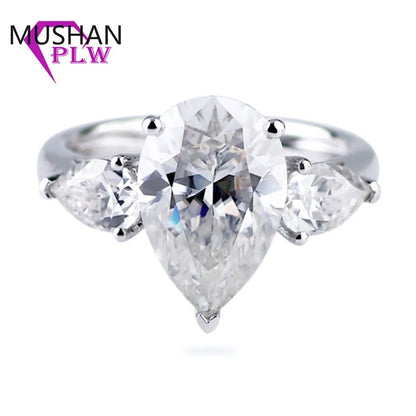 MUSHAN Luxury Custom 14K 18K Gold Rings Band Jewelry With Moissanite Diamond Lab Grown Gemstones Diamond Wedding Ring For Women