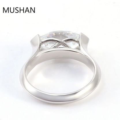 MUSHAN Luxury Custom 14K 18K Gold Rings Band Jewelry With Moissanite Diamond Lab Grown Gemstones Diamond Wedding Ring For Women