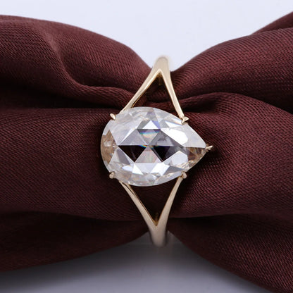 MUSHAN Luxury Custom 14K 18K Gold Rings Band Jewelry With Moissanite Diamond Lab Grown Gemstones Diamond Wedding Ring For Women