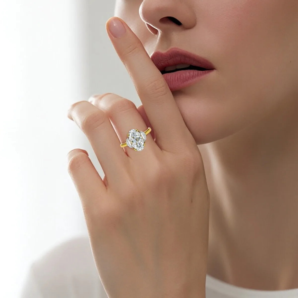 MUSHAN Luxury Jewelry 925 Sterling Silver Ring Band Women GRA 4.8ct Moissanite Diamond Emerald D Color Rings Fine Jewelry