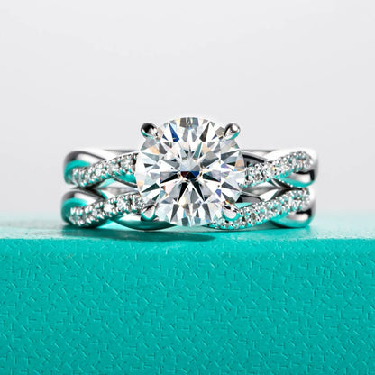 MUHAN Luxury Jewelry  925 Sterling Silver Ring Wedding Band  Women GRA Certificate Moissanite Diamond Rings D Color Fine Jewelry