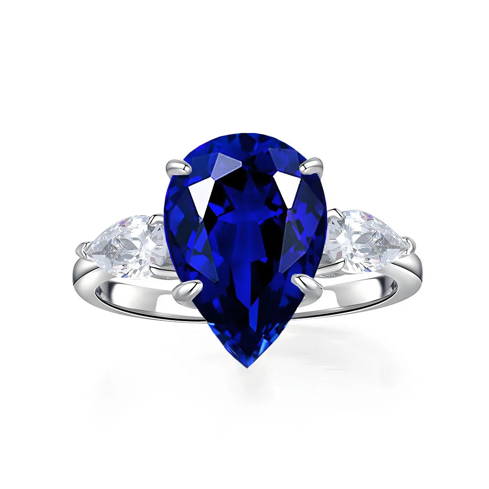 MuShan Jewelry 925 Sterling Silver Ring Wedding Band HCD Gemstones Engagement Party Valentine Gift Women Rings Fine Jewelry