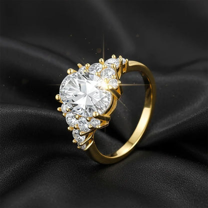 Anillo de banda de plata de ley 925 de lujo MUSHAN para mujer, sortija con diamante de moissanita, esmeralda y certificado GRA, color D, joyería fina